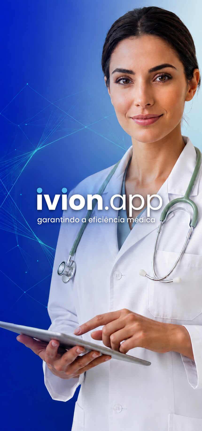 Profissional de saúde usando IVION